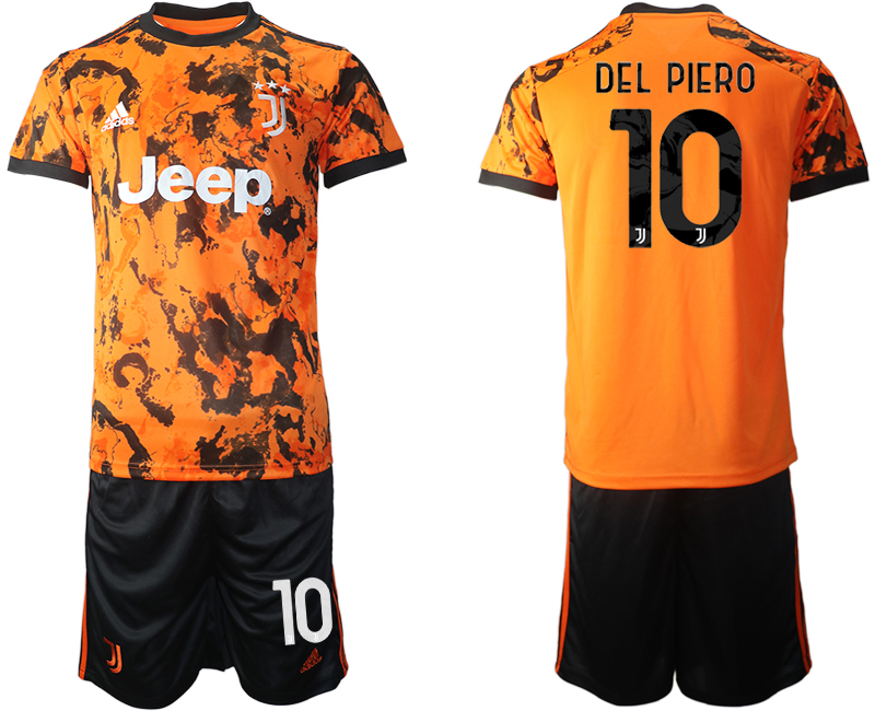 Men 2020-2021 club Juventus Second away #10 orange Soccer Jerseys